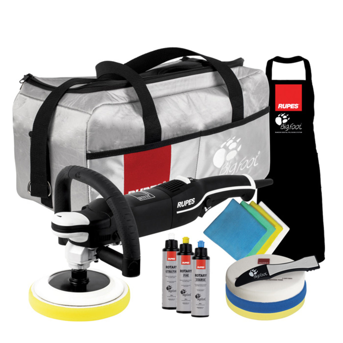 RUPES BigFoot LH 19E Professional Rotary Polisher Deluxe Kit